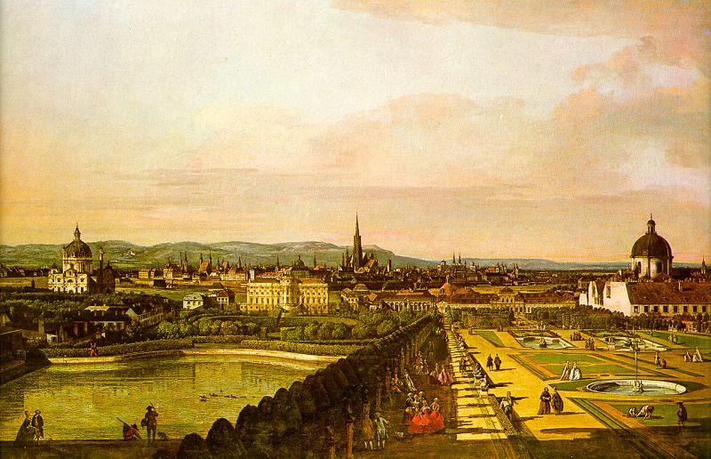 Bernardo Berlotto View of Vienna from the Belvedere oil painting picture